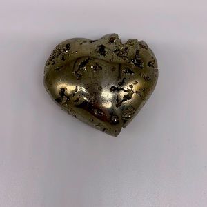 Natural Pyrite crystal heart super druzy